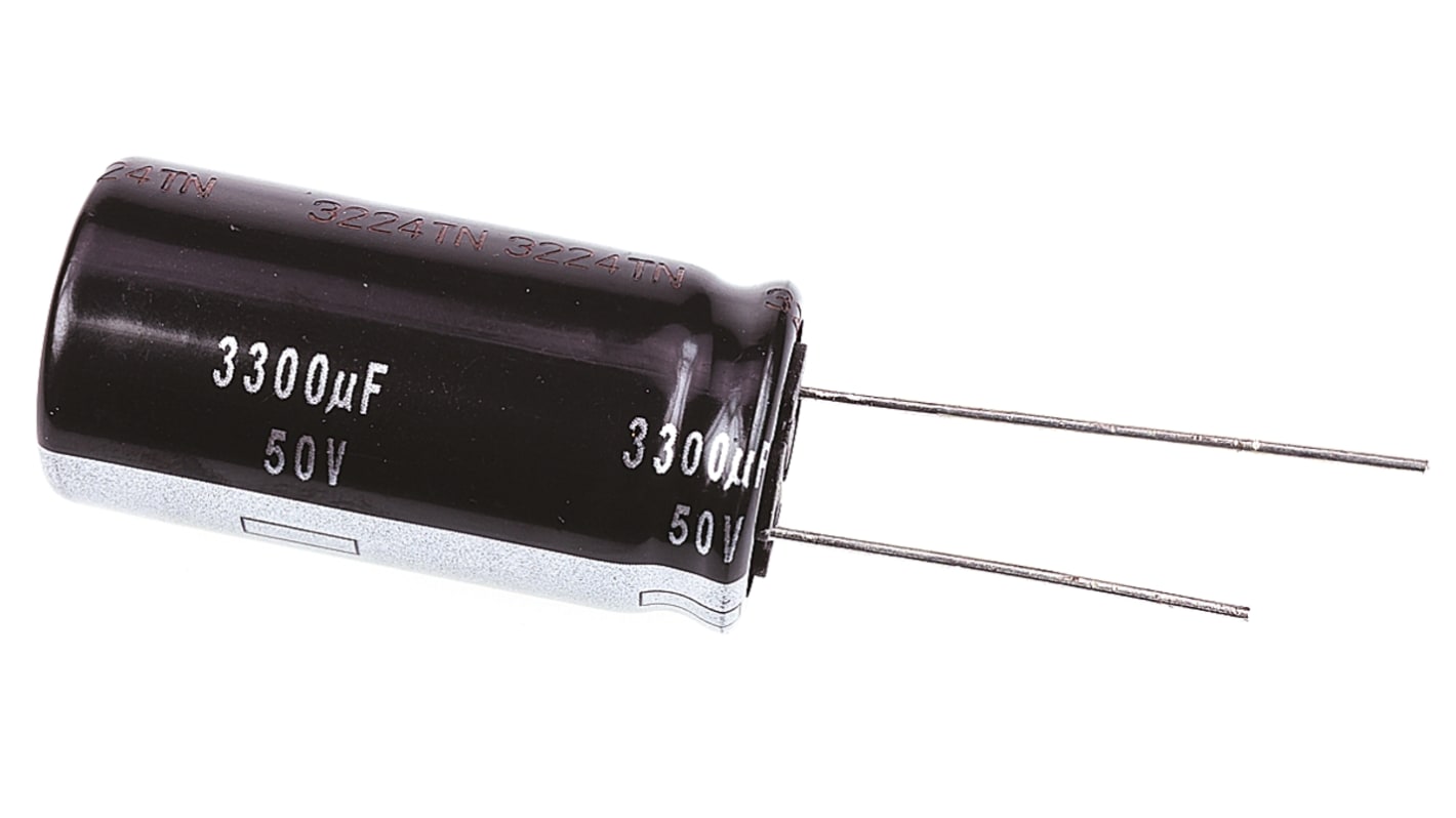 Panasonic 3300μF Aluminium Electrolytic Capacitor 50V dc, Radial, Through Hole - ECA1HHG332