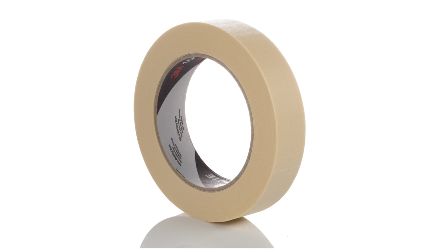 3M SCOTCH 101E Papier Abdeckband Beige, Stärke 0.14mm Gummi-Kleber 24mm x 50m