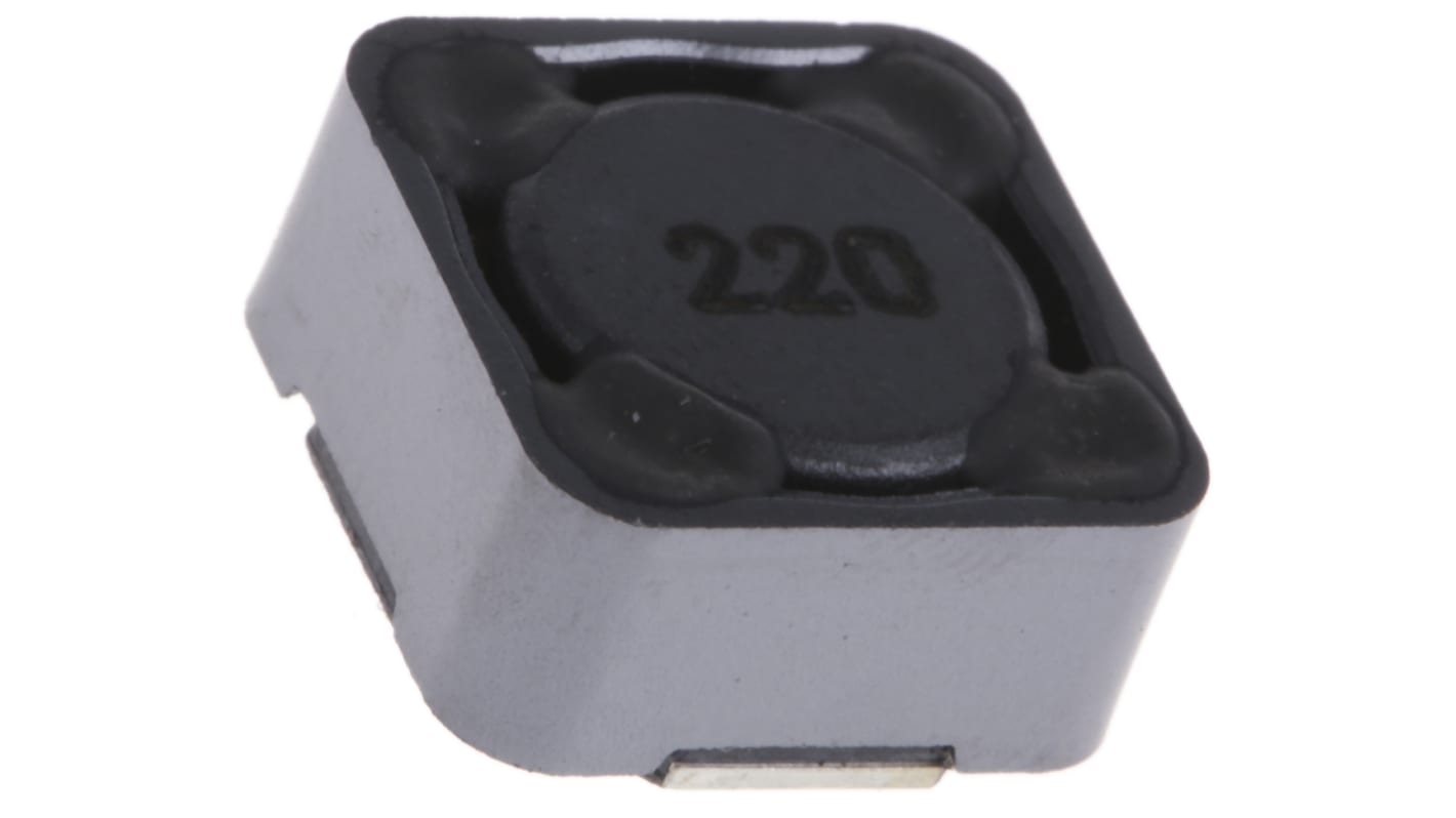 Inductance CMS 22 μH, 4A max , 1260, dimensions 12.5 x 12.5 x 6mm, Blindé, série SRR1260