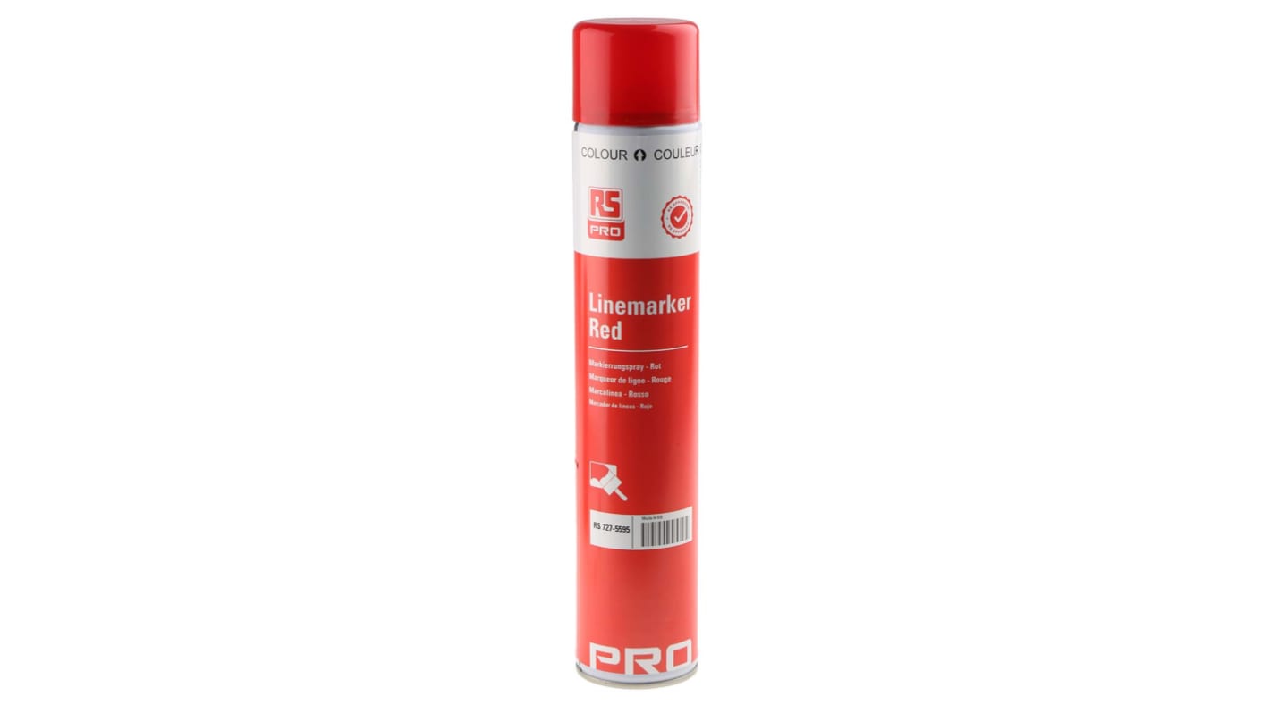 Aerosol de marcador de líneas RS PRO Linemarker de color Rojo, de 750ml