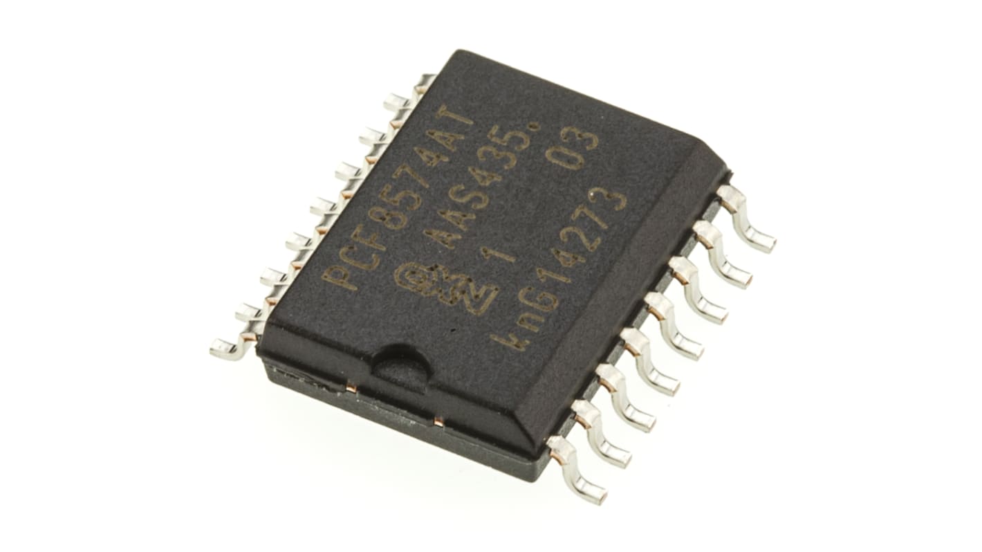 NXP 8-Channel I/O Expander I2C 16-Pin SOIC, PCF8574AT/3,512