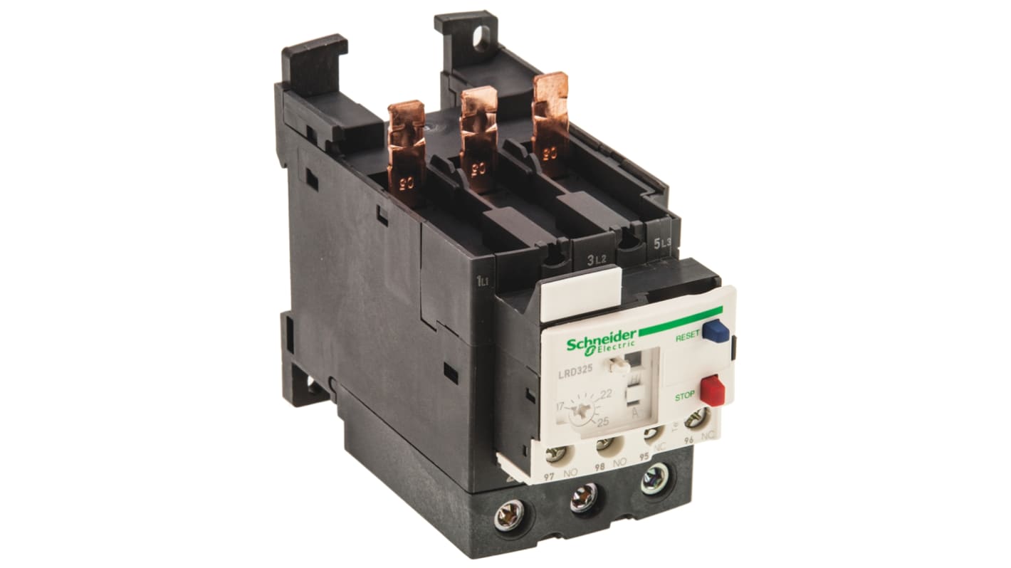 Schneider Electric LRD Thermal Overload Relay 1NO + 1NC, 17 → 25 A F.L.C, 25 A Contact Rating, TeSys D