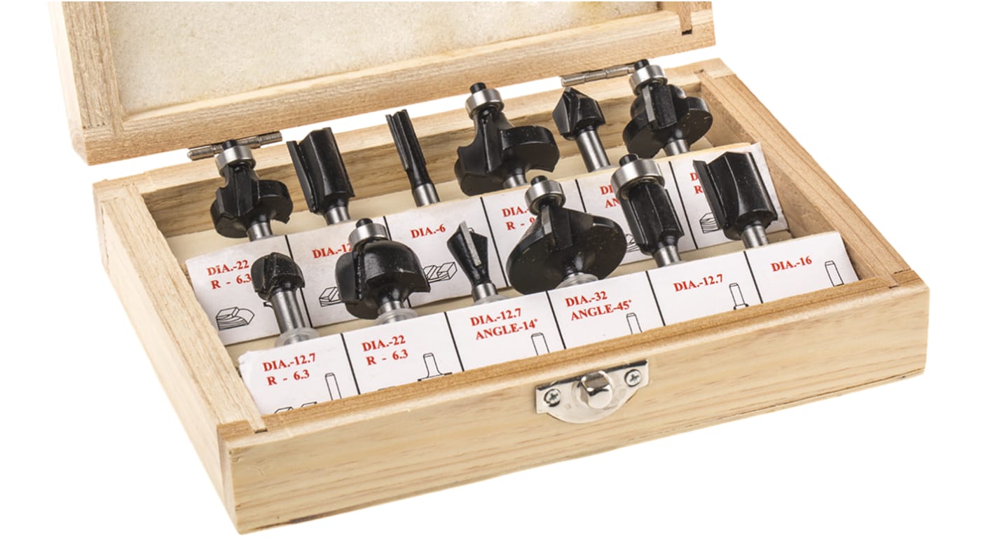 RS PRO 12 piece Router Bit Set