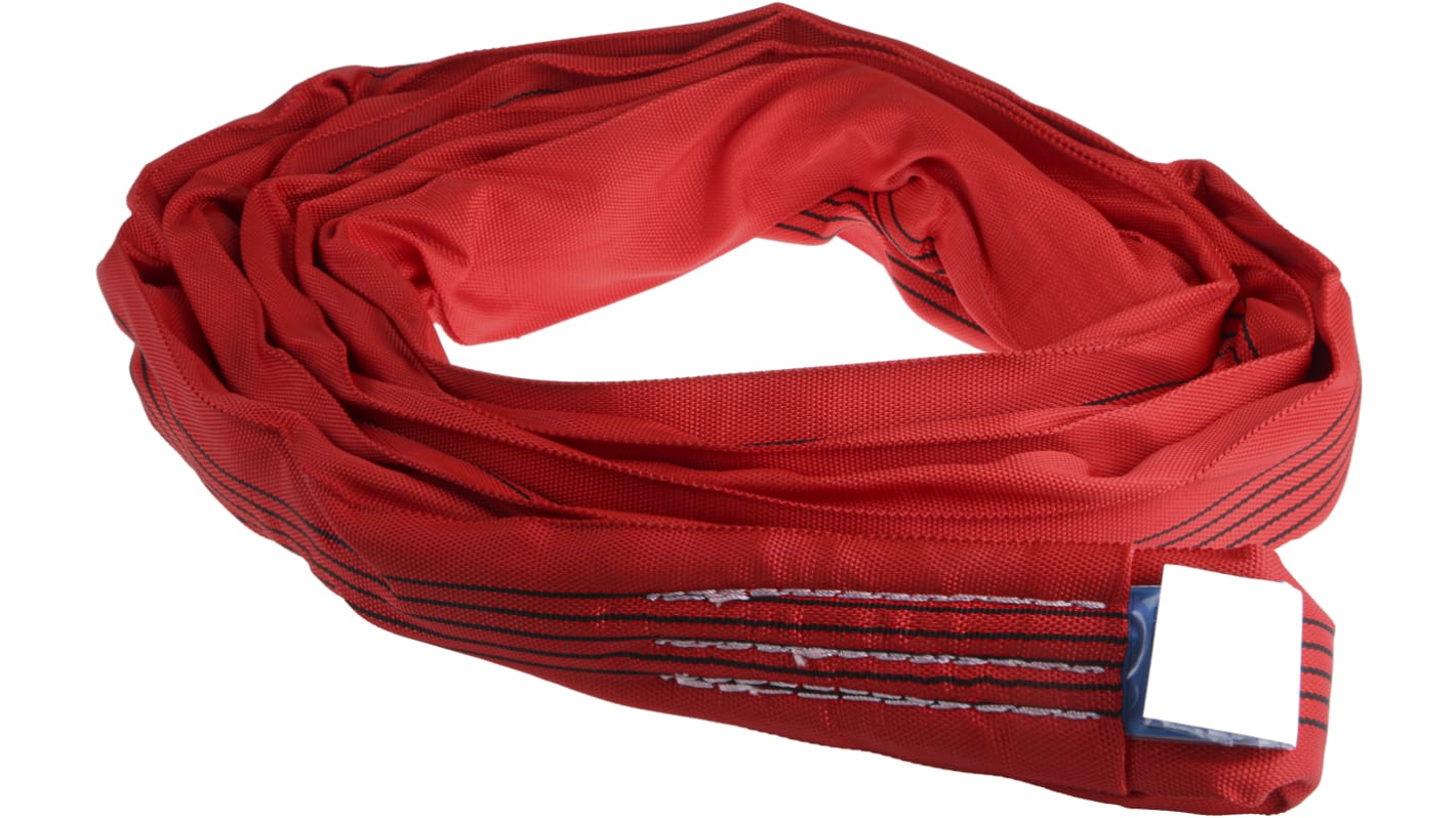 RS PRO Rundschlinge Rot, 120mm x 2.5m, 5t