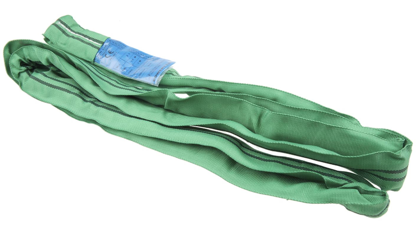 Imbracature di sollevamento ad anello RS PRO, 2t, lunghezza 1.5m, col. Verde