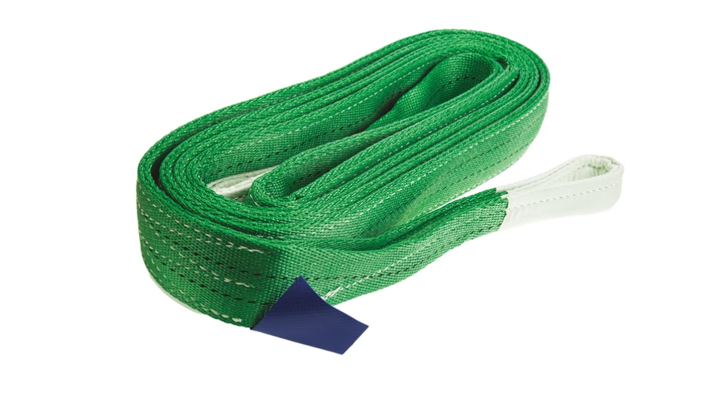 Eslinga verde RS PRO, carga recta hasta 2t, long. 4m, anch. 60mm