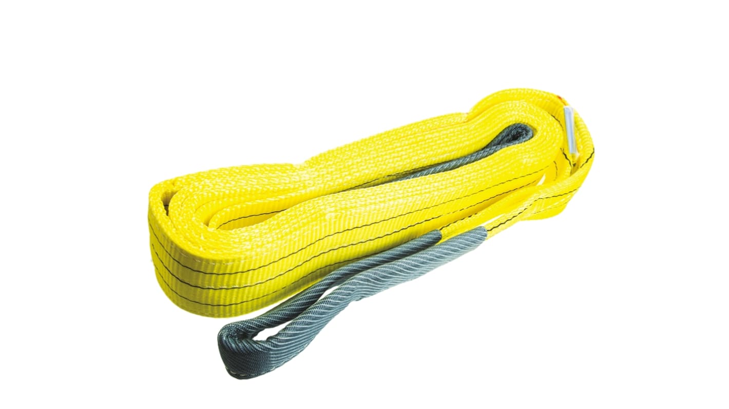 RS PRO 3m Yellow Lifting Sling Webbing, 3t