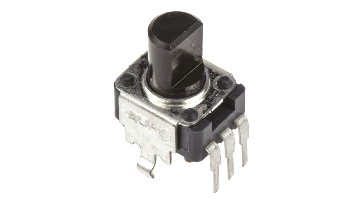 Alps Alpine 10kΩ Rotary Potentiometer 1-Gang Through Hole, RK09K1130A6S