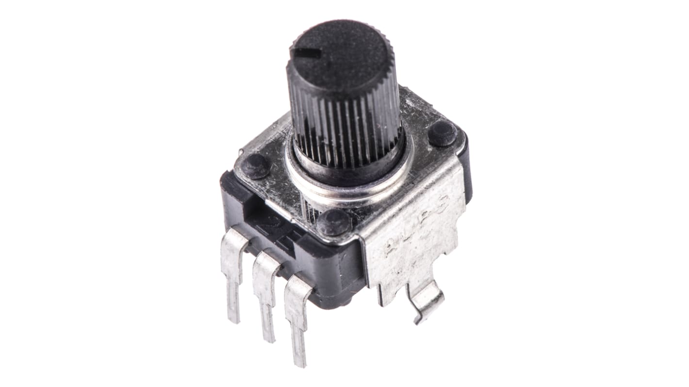 Alps Alpine 10kΩ Rotary Potentiometer 1-Gang Through Hole, RK09K1130A8G