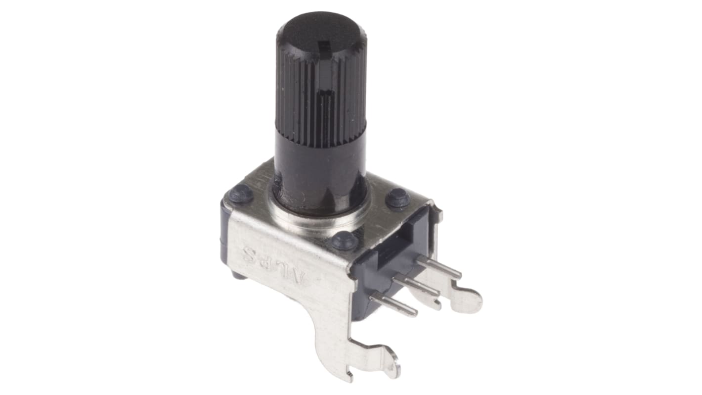 Alps Alpine 10kΩ Rotary Potentiometer 1-Gang Through Hole, RK09K1110A0J