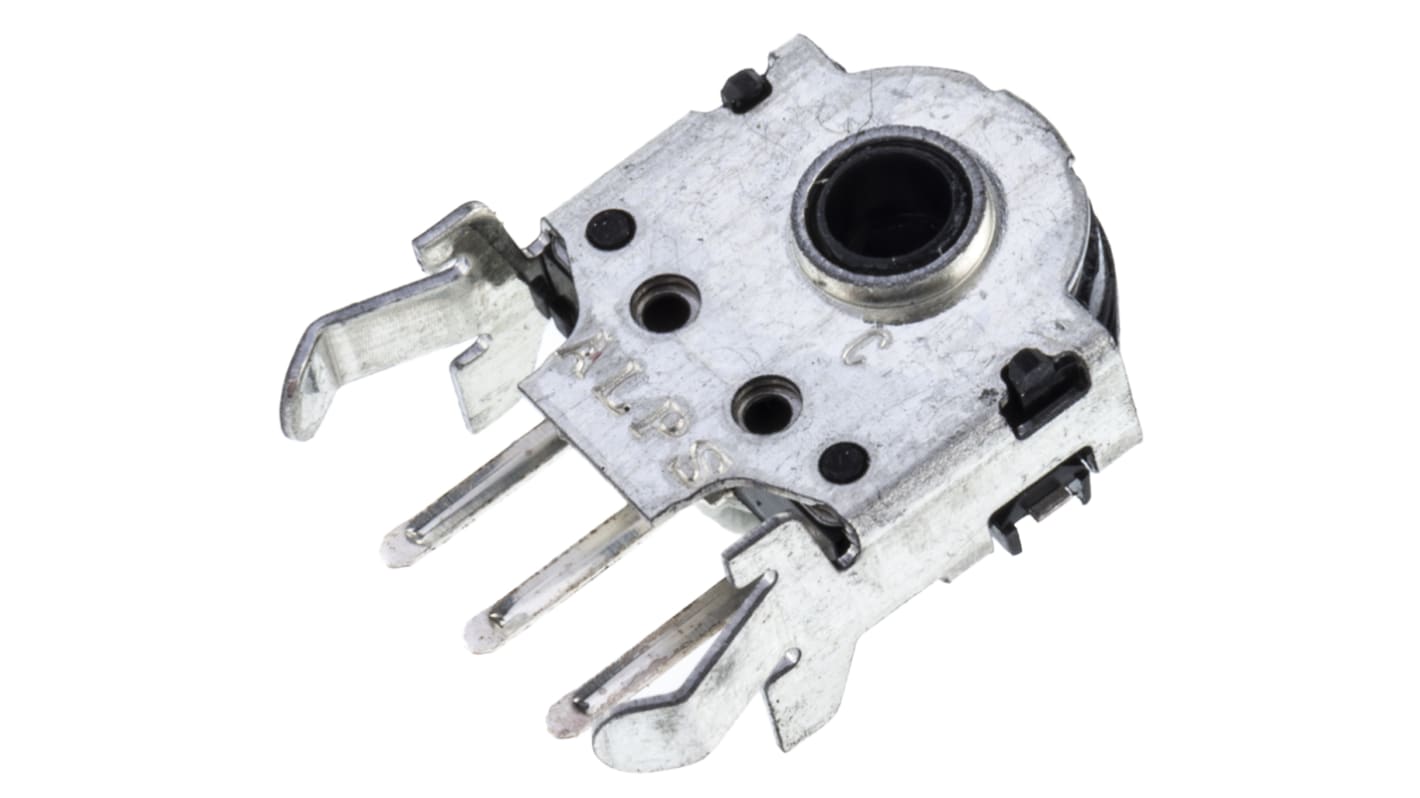 Alps Alpine 12 Pulse Incremental Mechanical Rotary Encoder with a 3.6 mm Hollow Shaft (Not Indexed), Through Hole