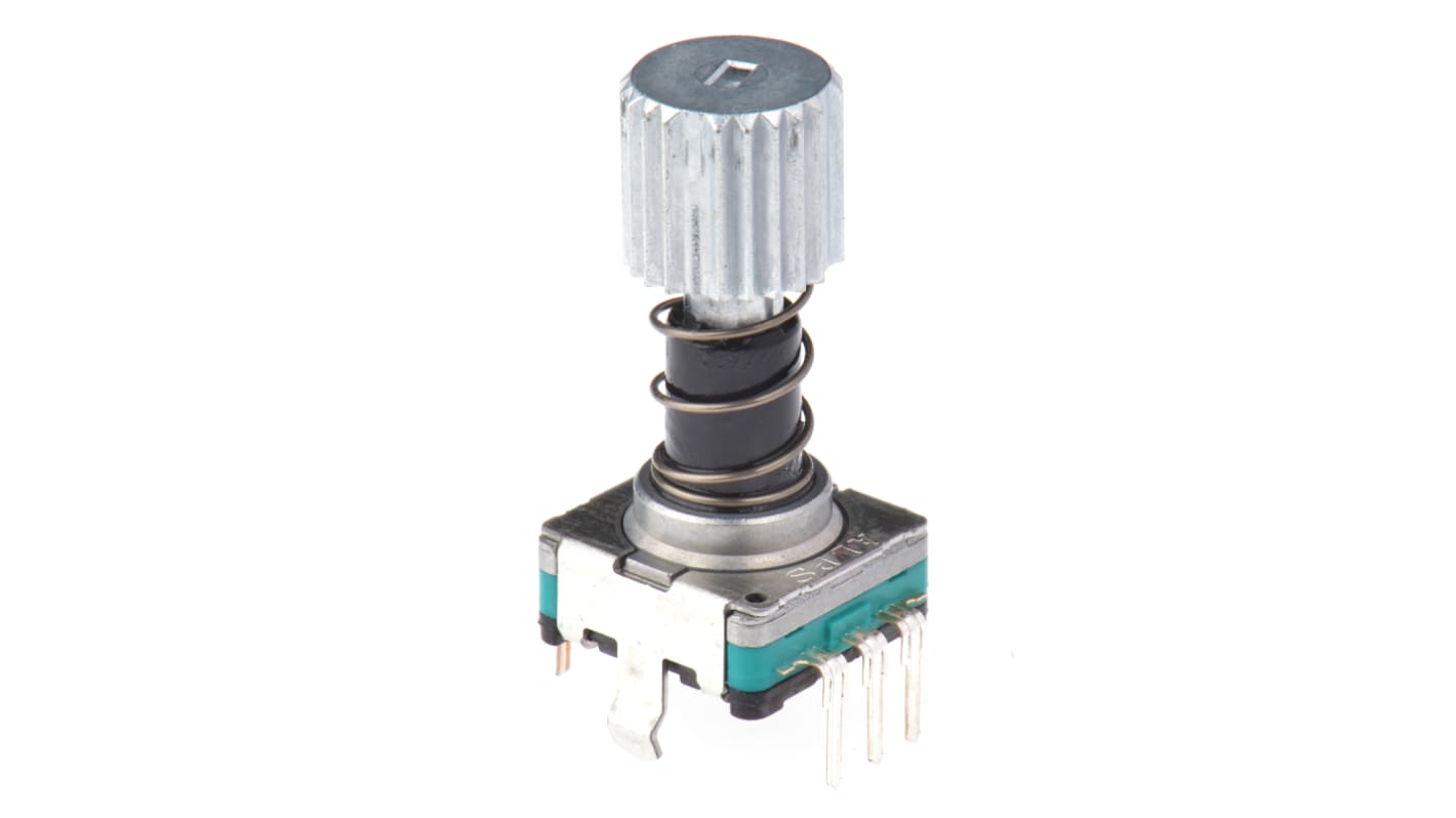 Alps Electric 15 Pulse Incremental Mechanical Rotary Encoder with a 9 mm Knurl Shaft (Not Indexed), Through Hole