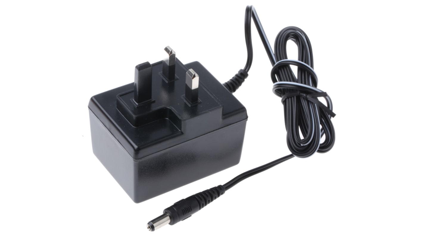 Adaptador AC/DC RS PRO 230V ac, 12V dc, 1 salida, Fuente de alimentación lineal, 450mA, 6W, Tipo G - 3 pines británico