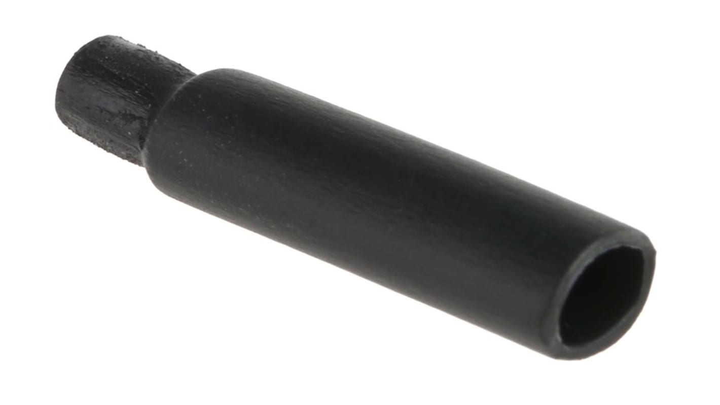 HellermannTyton Adhesive Lined End Cap, Black 3mm Sleeve Dia. x 20mm Length 3:1 Ratio, PEC Series