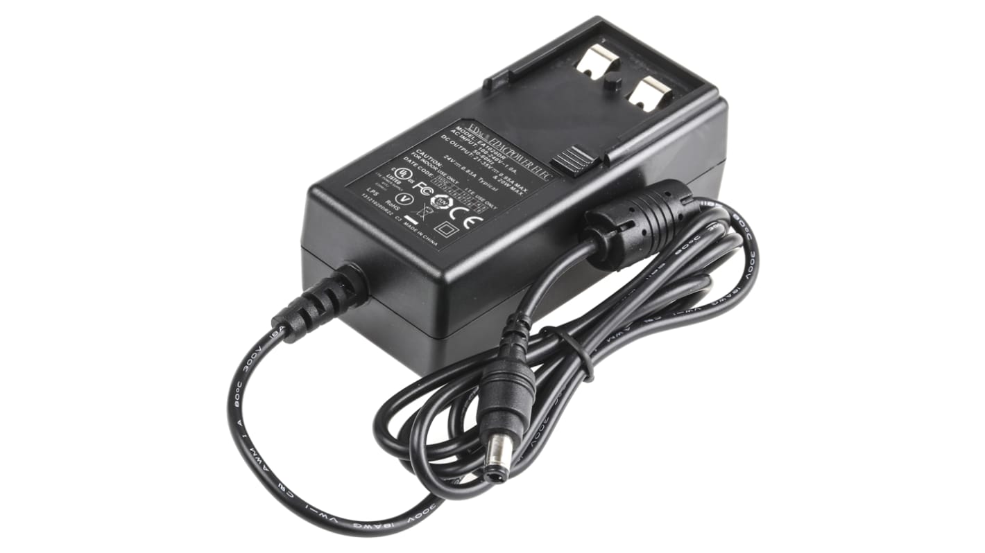 RS PRO 20W AC/DC Adapter 24V dc Output, 830mA Output