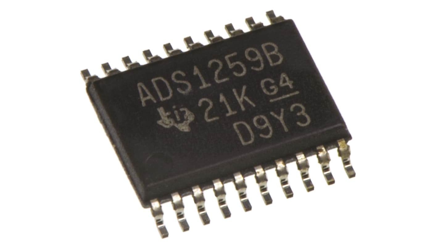 Texas Instruments A/Dコンバータ, 24ビット, ADC数:1, 14ksps, ADS1259BIPW