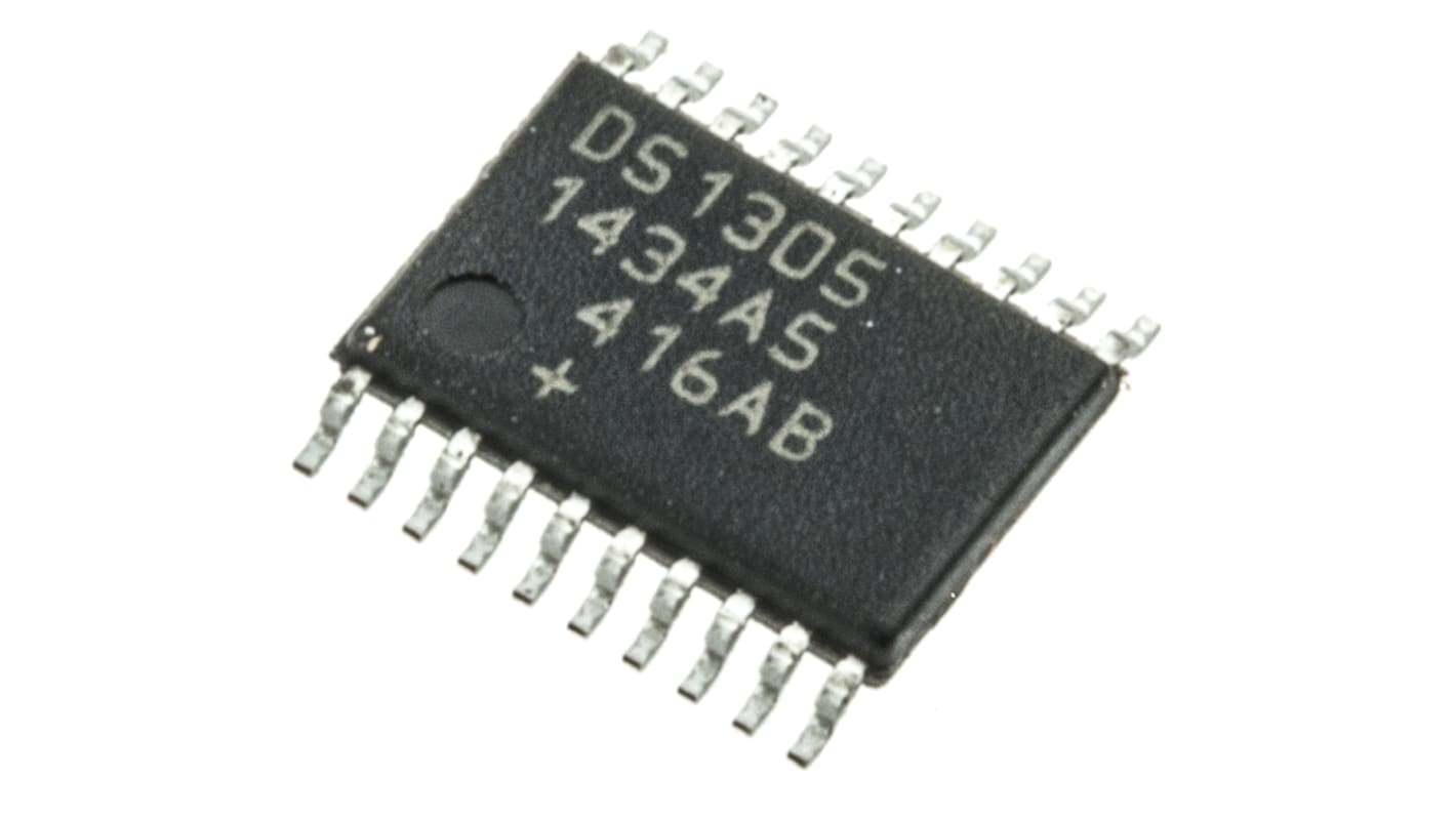 Maxim Integrated DS1305E+, Real Time Clock (RTC), 96B RAM Serial-SPI, 20-Pin TSSOP