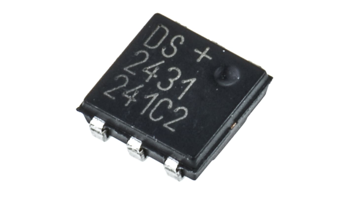 Paměť EEPROM DS2431P+, 1024bit 256 x 4bitů, Sériové - 1drátové, počet kolíků: 6, TSOC