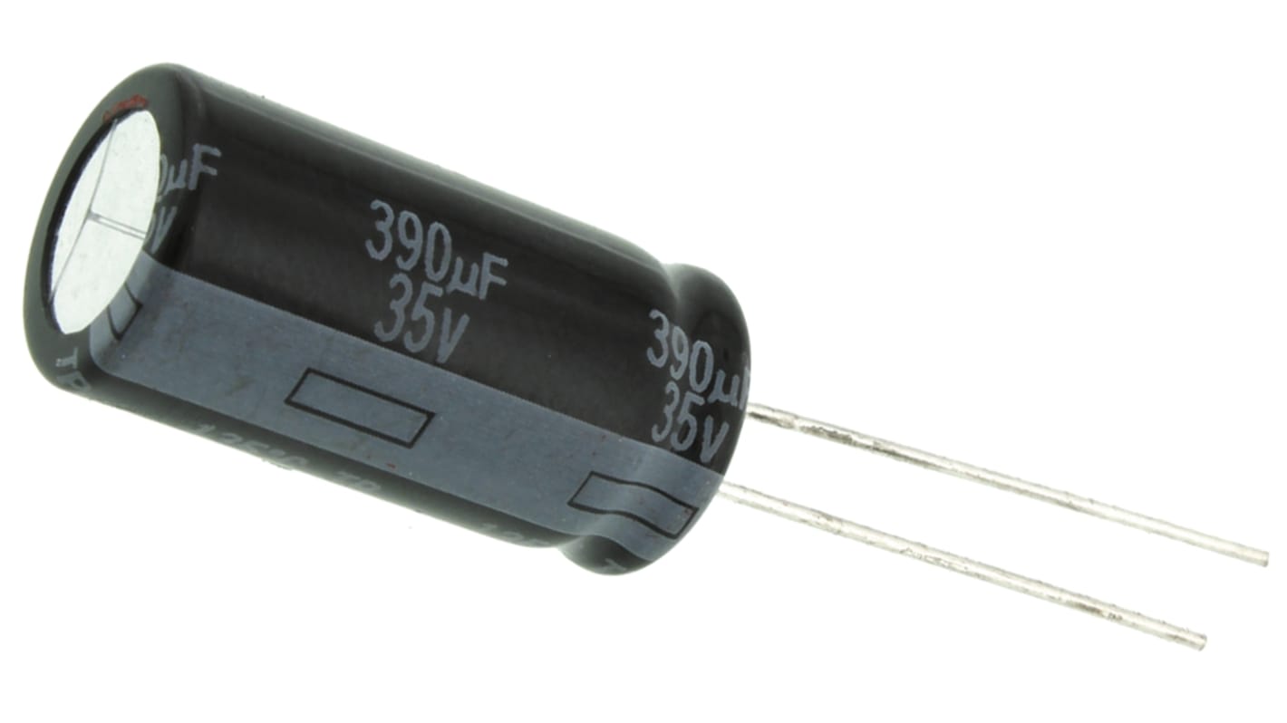 Panasonic 390μF Aluminium Electrolytic Capacitor 35V dc, Radial, Through Hole - EEUTP1V391