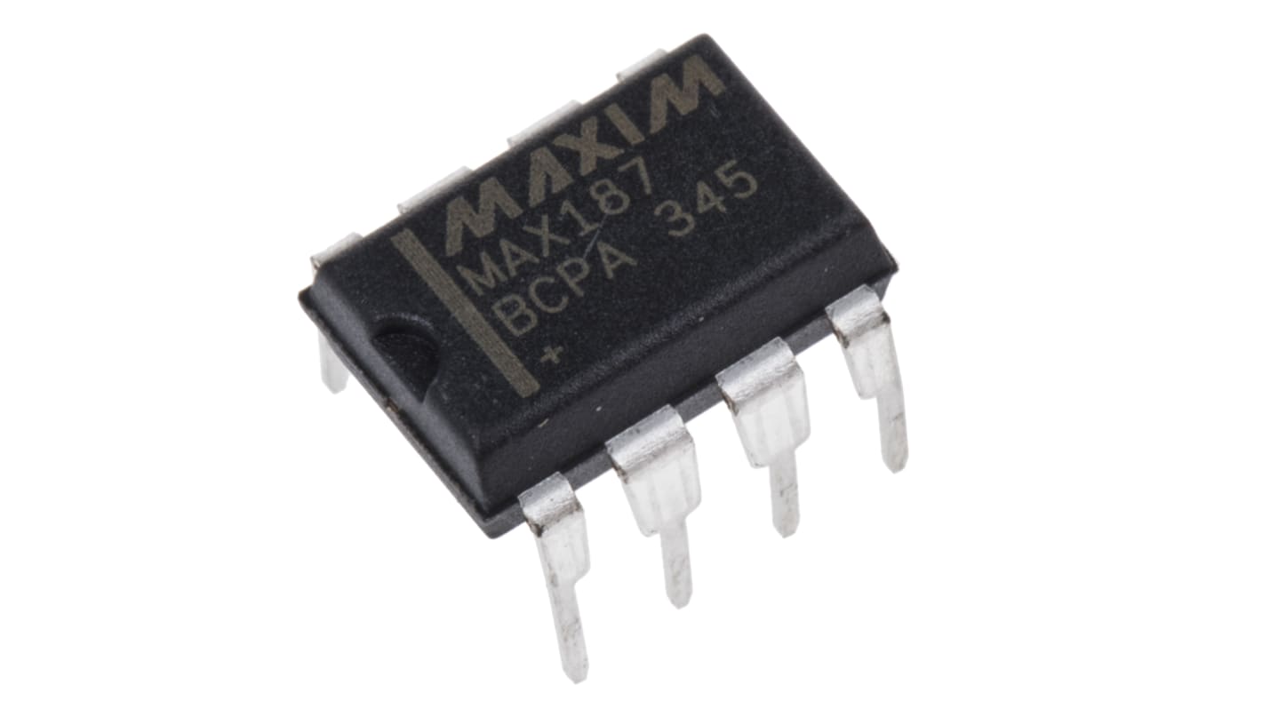 Maxim Integrated A/Dコンバータ, 12ビット, ADC数:1, 75ksps, MAX187BCPA+