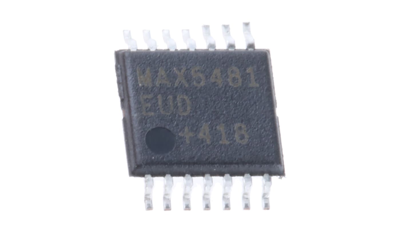 Maxim Integrated MAX5481EUD+ digitális potenciométer, 10kΩ 1024-pozíciós, Lineáris, Soros SPI, 14-tüskés TSSOP