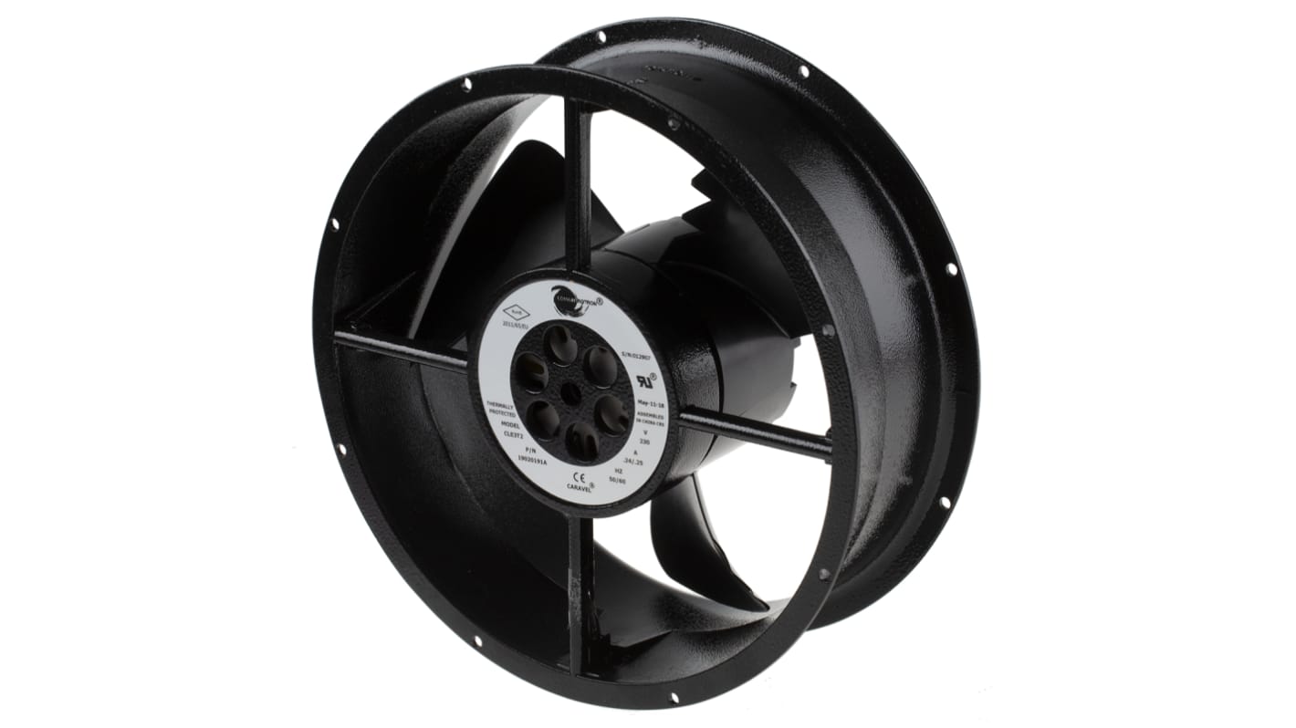 COMAIR ROTRON Caravel Series Axial Fan, 230 V ac, AC Operation, 935m³/h, 60W, 250mA Max, 254 x 88.9mm