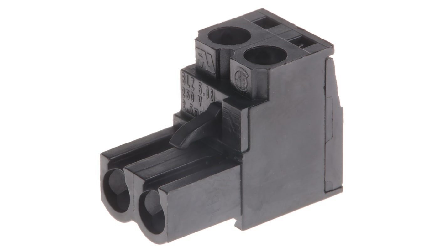 Weidmüller 5.08mm Pitch 2 Way Pluggable Terminal Block, Cable Mount, Screw Termination