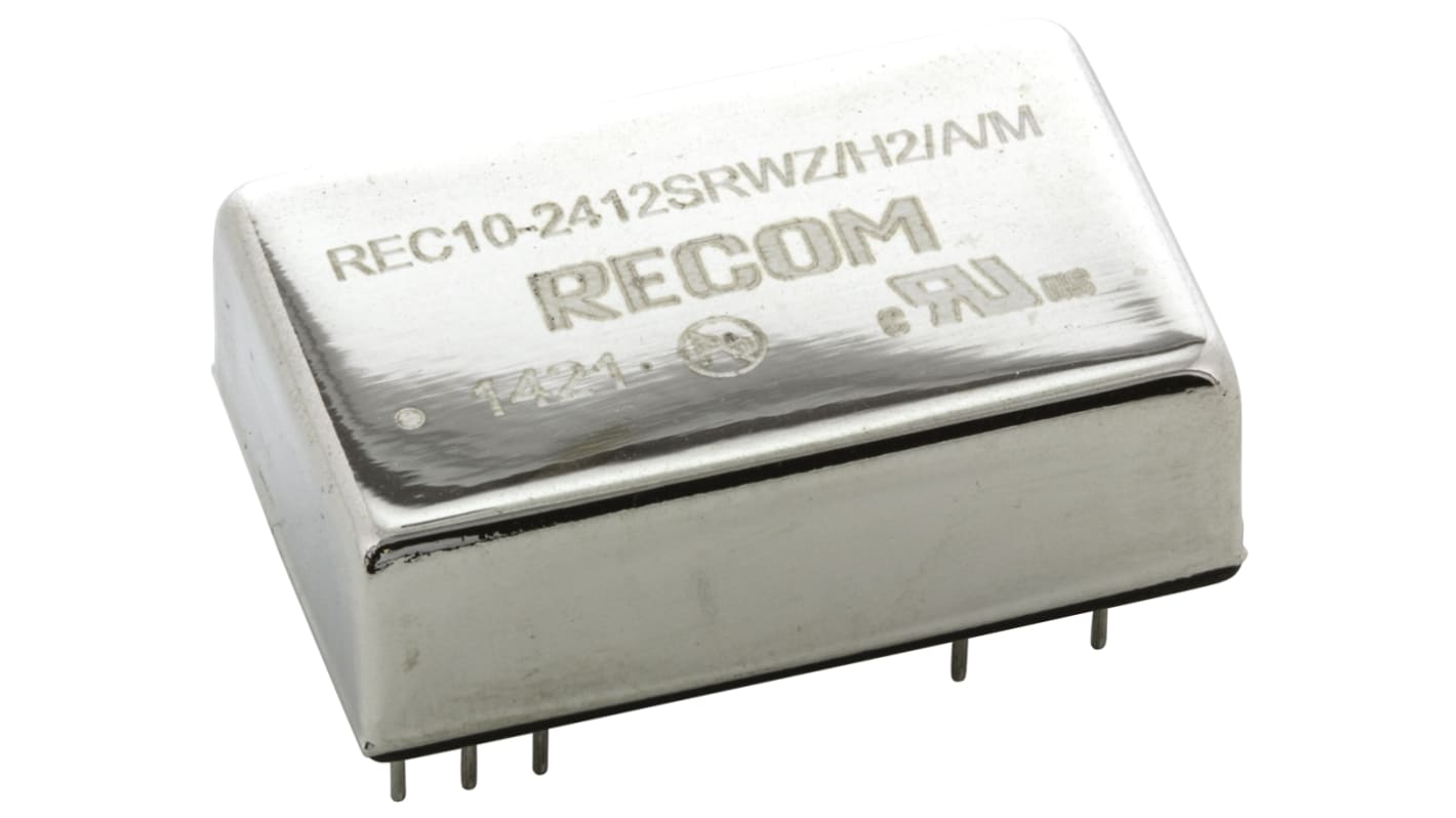 Recom DC-DC átalakító, KI: 12V dc, 833mA / 10W, BE: 9 → 36 V DC