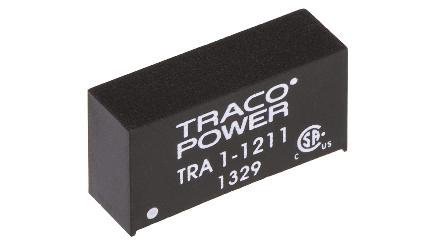 TRACOPOWER DC-DCコンバータ Vout：5V dc 10.8 → 13.2 V dc, 1W, TRA 1-1211