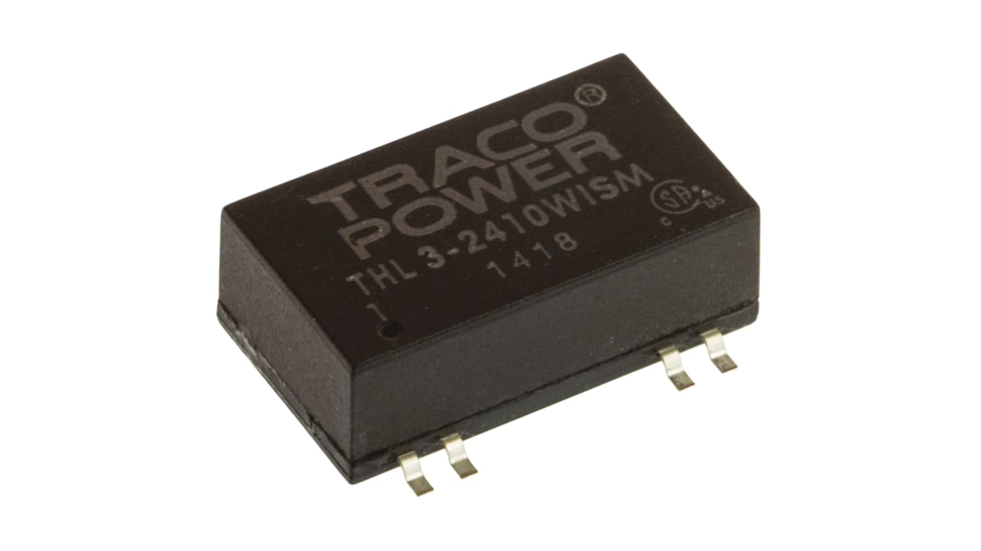 Convertisseur DC-DC TRACOPOWER, THL 3WISM, Montage en surface, 3W, 1 sortie, 3.3V c.c., 600mA