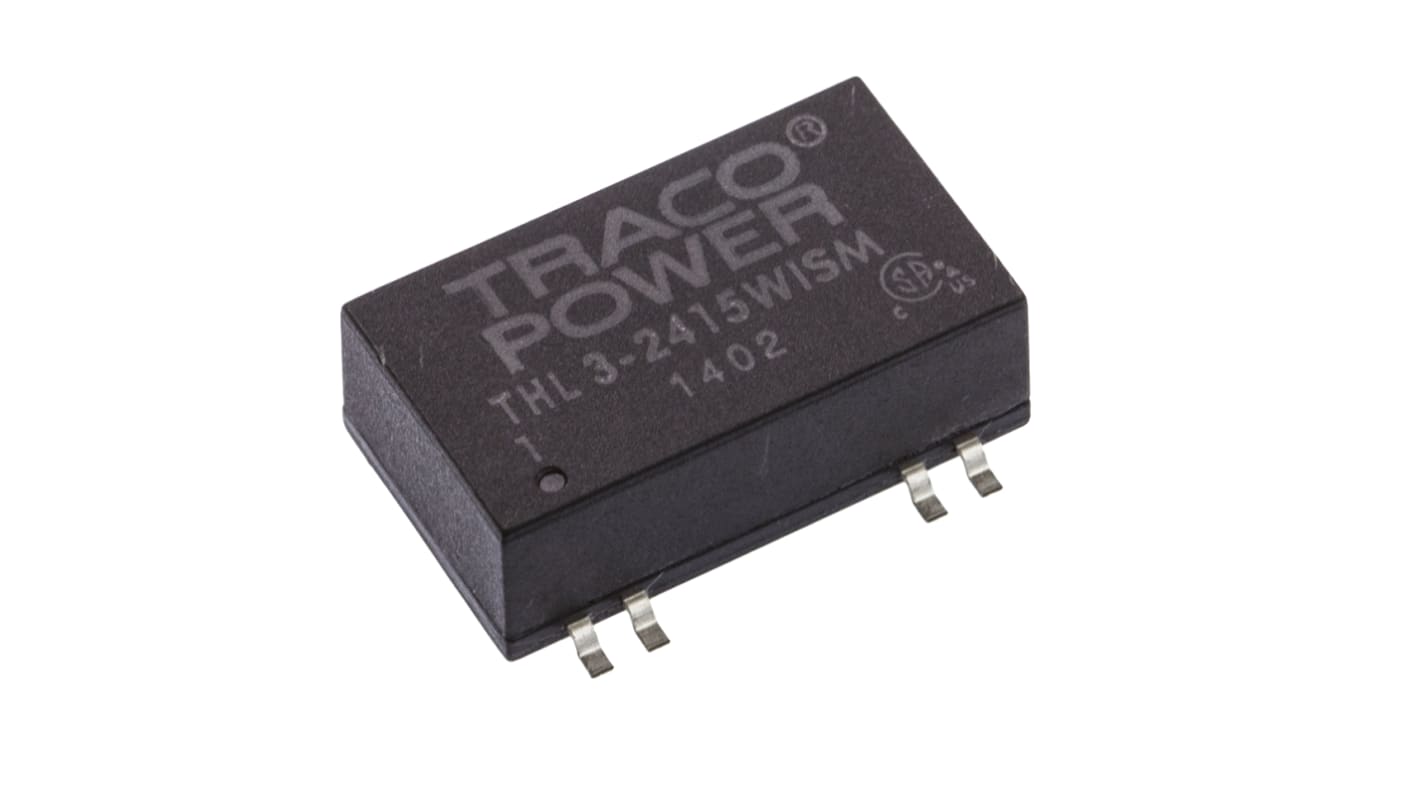 TRACOPOWER DC-DCコンバータ Vout：24V dc 9 → 36 V dc, 3W, THL 3-2415WISM