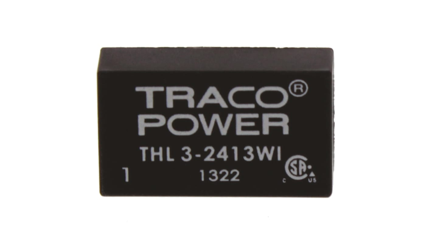 TRACOPOWER THL 3WI DC/DC-Wandler 3W 24 V dc IN, 15V dc OUT / 200mA 1.5kV dc isoliert