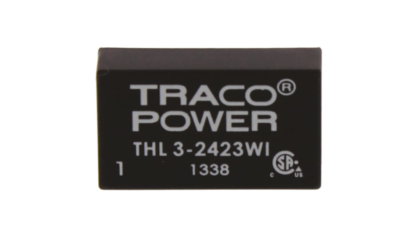 TRACOPOWER THL 3WI DC/DC-Wandler 3W 24 V dc IN, ±15V dc OUT / ±100mA Durchsteckmontage 1500V dc