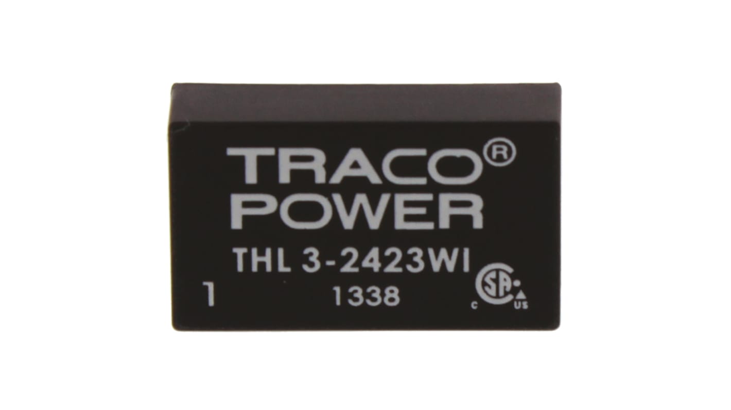 TRACOPOWER 絶縁DC-DCコンバータ Vout：±15V dc 9 → 36 V dc, 3W, THL 3-2423WI