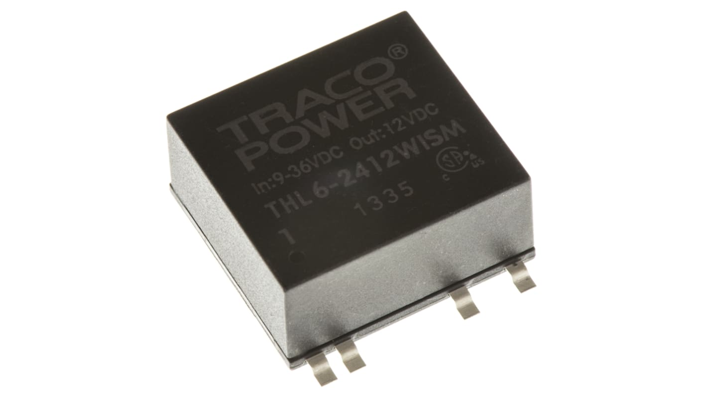 TRACOPOWER THL 6WISM DC/DC-Wandler 6W 24 V dc IN, 12V dc OUT / 500mA Oberflächenmontage 1.5kV dc isoliert