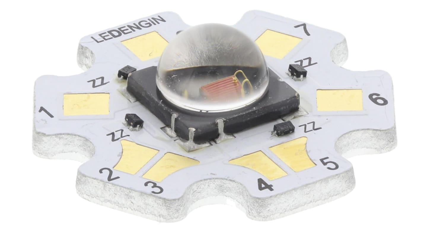 Array circolare di LED LedEngin Inc LZ4-20MD00, 4 LED, flusso 117 lm, Blu, verde, rosso, bianco