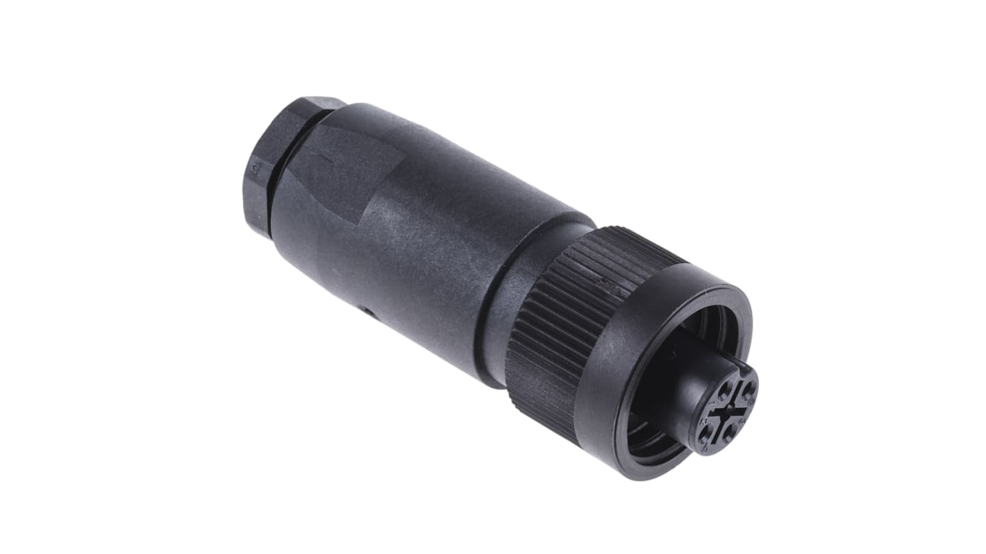 binder Circular Connector, 4 Contacts, Cable Mount, Socket, Female, IP67, 693 Series