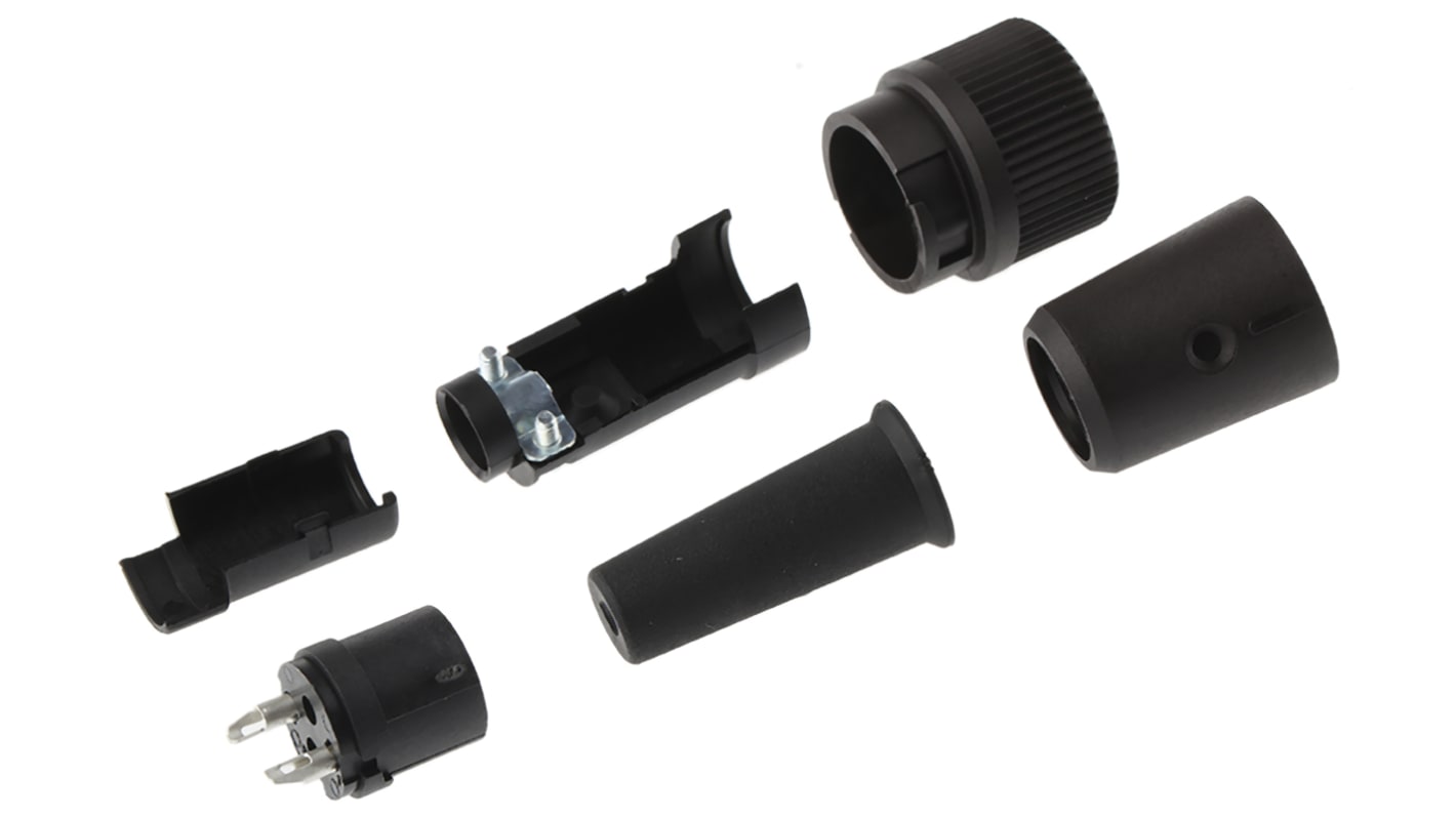 binder Circular Connector, 2 Contacts, Cable Mount, Miniature Connector, Plug, Female, IP40, 678 Series