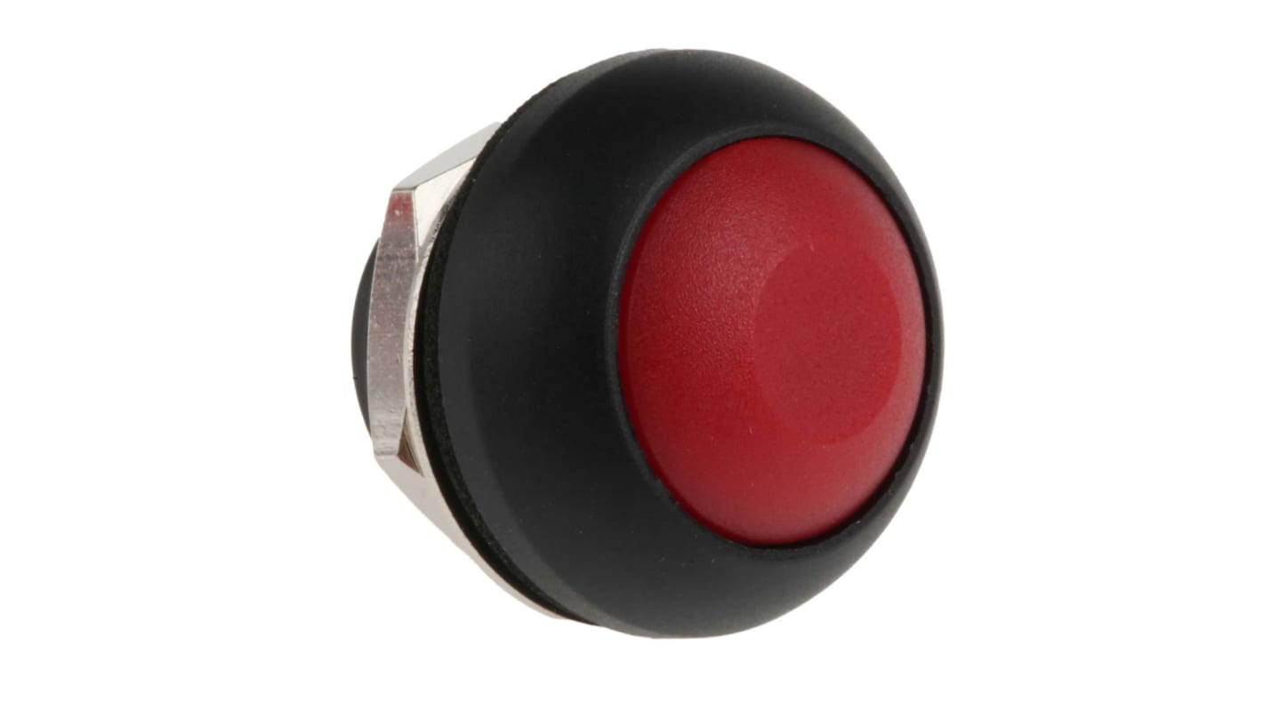 RS PRO Miniature Push Button Switch, On-(Off), Panel Mount, 13.6mm Cutout, SPST, 32/50/125V ac, IP67