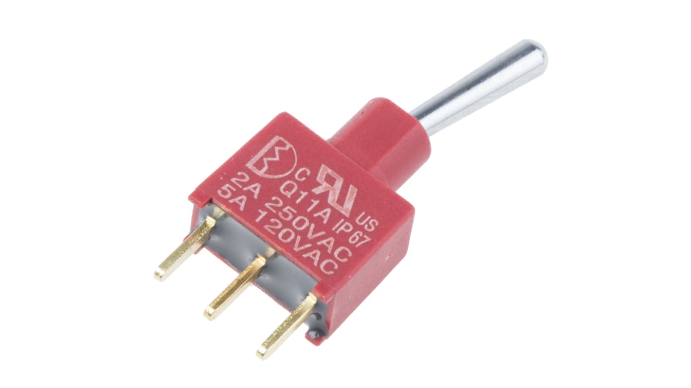 Billentőkapcsoló IP67 SPDT, Be-(be), 5 A 250 V AC esetén