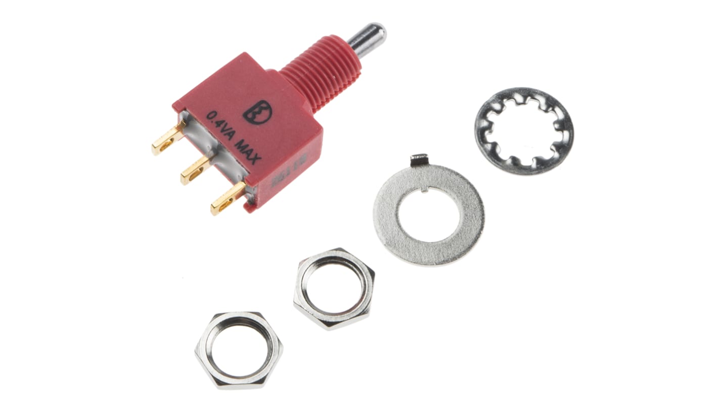 RS PRO PCB-Montage Kippschalter 1-polig Ein-Aus-Ein 400 mA @ 20 V dc, IP 67, Lötanschluss