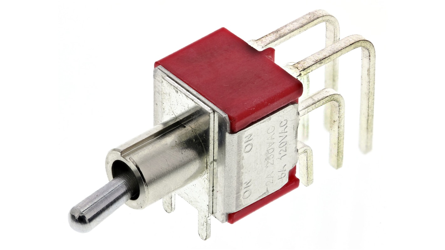 RS PRO Toggle Switch, PCB Mount, On-(On), DPDT, Through Hole Terminal