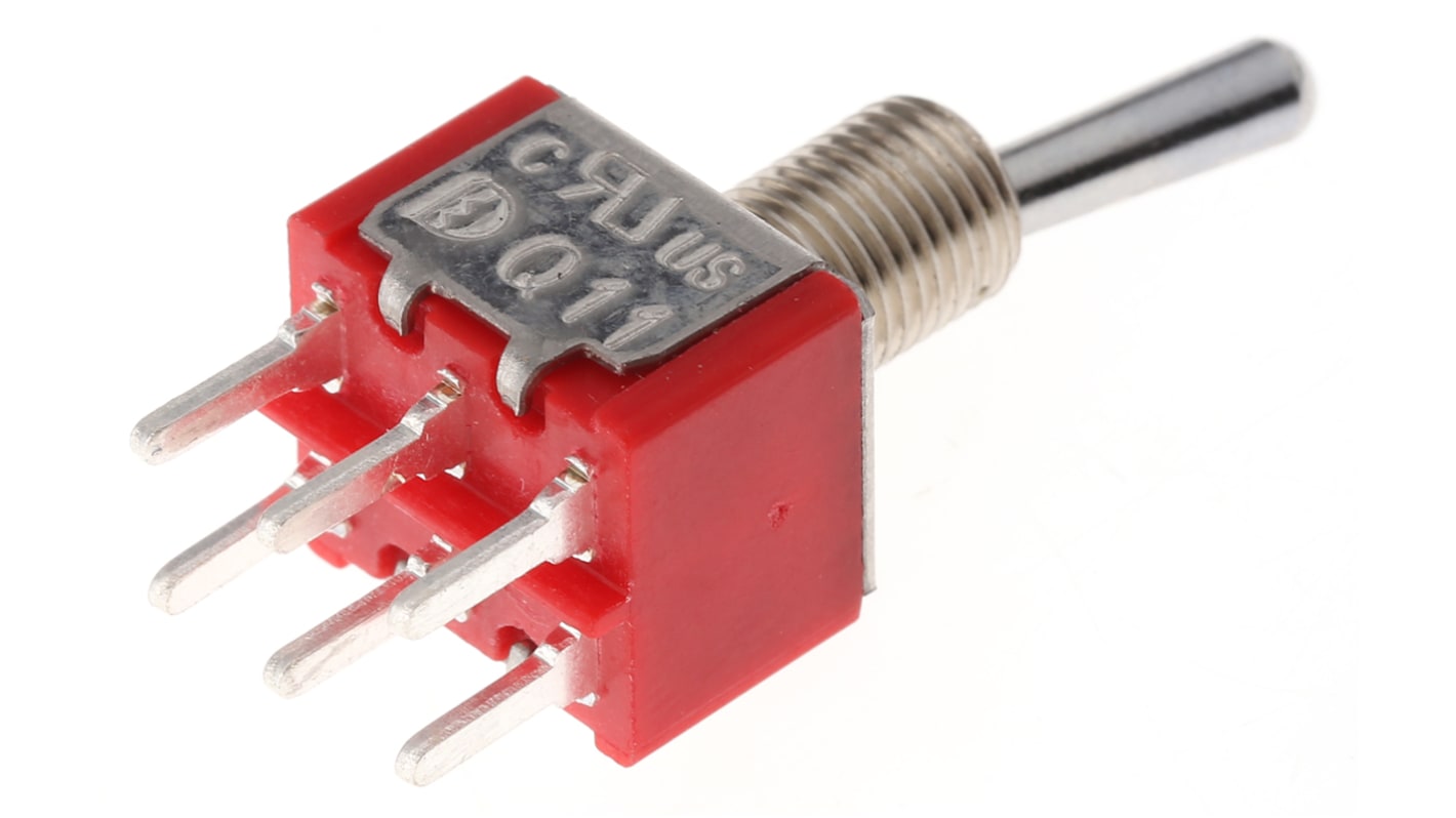 RS PRO Toggle Switch, PCB Mount, On(On), DPDT, Through Hole Terminal RS