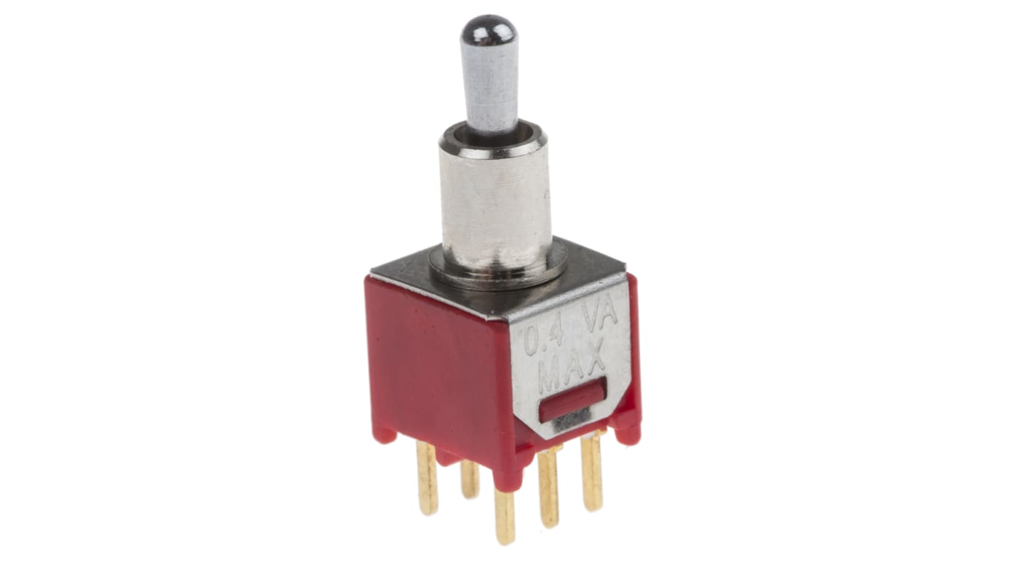 RS PRO Toggle Switch, PCB Mount, On-Off-On, DPDT, Through Hole Terminal