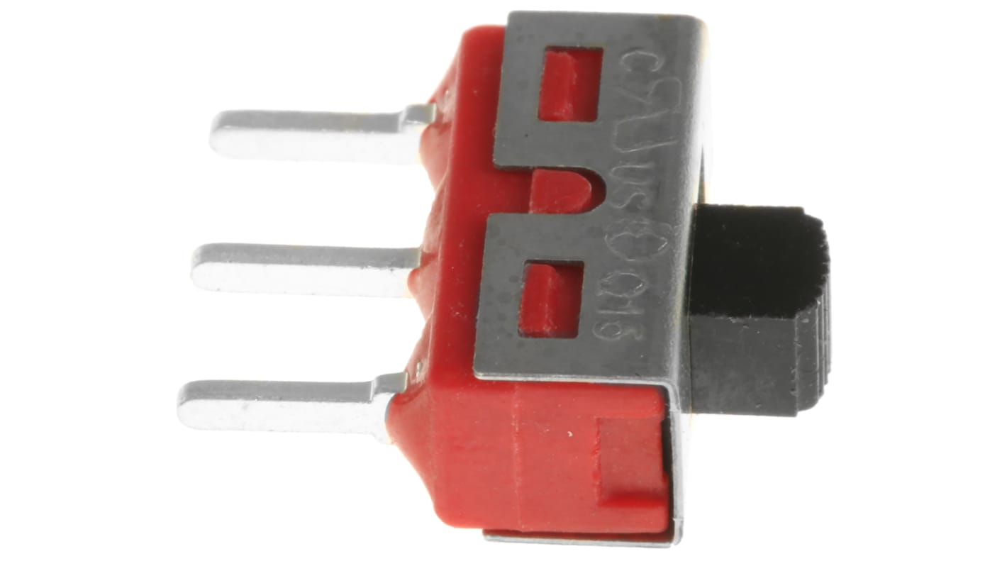 Przełącznik suwakowy, SPDT, montaż PCB, 28V dc, 5 A przy 28 V DC, -30 → +85°C, RS PRO