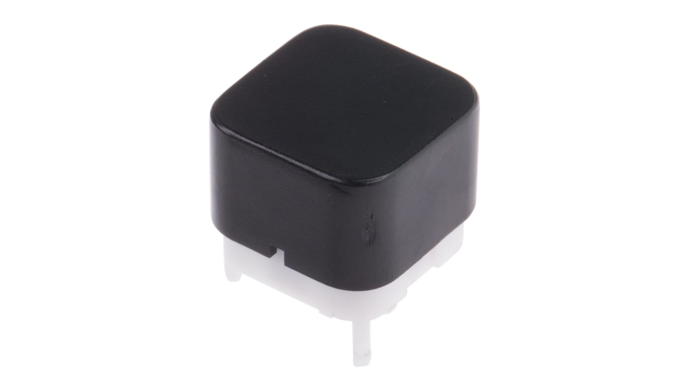 Black Cap Tactile Switch, SPDT 30 mA @ 28 V dc 2mm