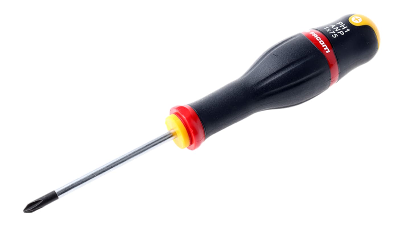 ATP1X75 Phillips Screwdriver, PH1 Tip, 75 mm Blade, 184 mm