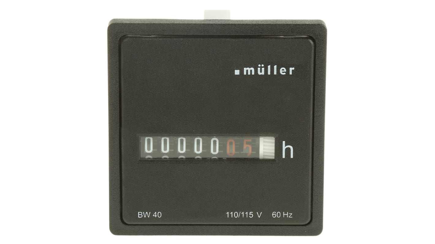 Müller számláló, Mechanikus kijelzős, 115 V ac, 6 számjegyű, 99999