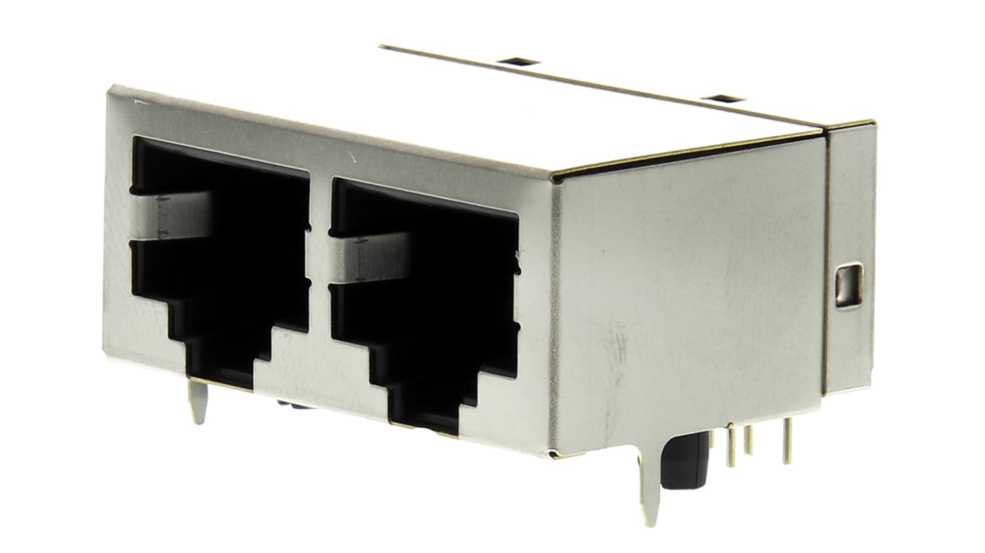 Wurth Elektronik WR-MJ Cat.5e RJ45-Steckverbinder Buchse 2-polig Geschirmt PCB abgewinkelt