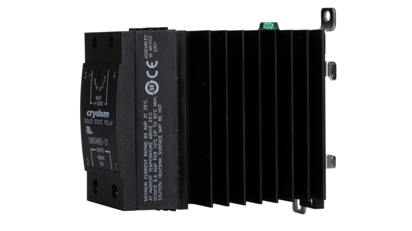 Sensata Crydom CMR48 Series Solid State Relay, 65 A Load, DIN Rail Mount, 530 V rms Load, 32 V dc Control